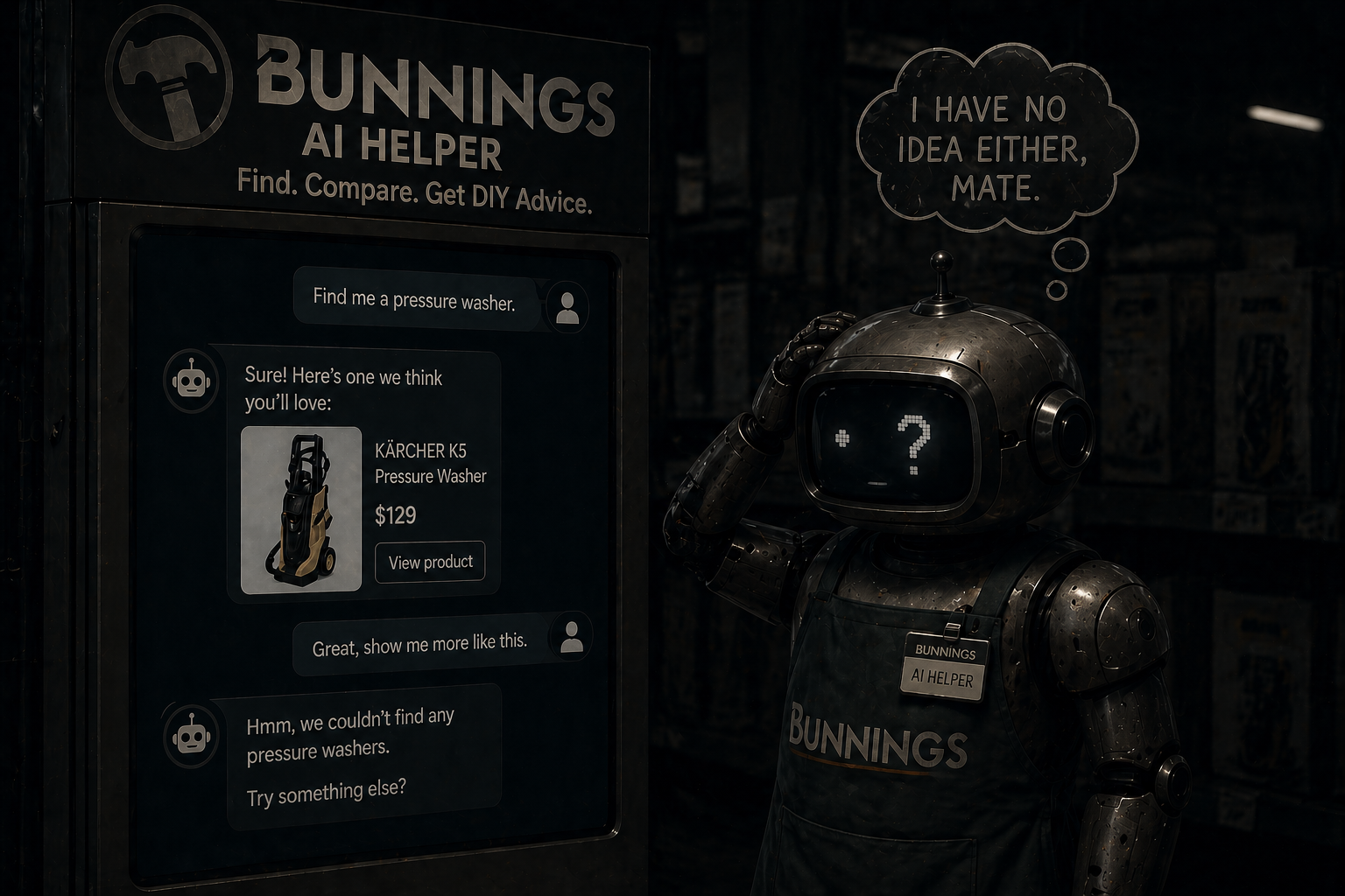 A confused Bunnings Ai helper
